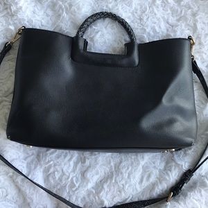 Black fake leather purse